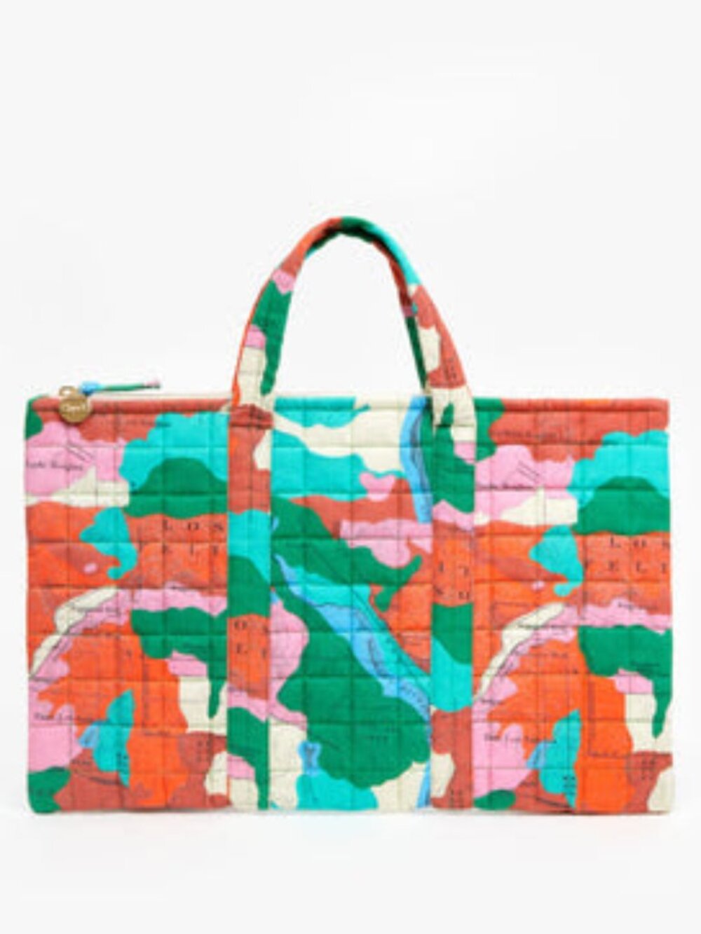 Clare V Laptop Case — Multi Map Print